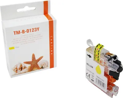 Zdjęcie produktu dla Atrament żółty / wkład atramentowy 4.6-LC-123Y kompatybilny z Brother LC-123Y [ LC-123 ]