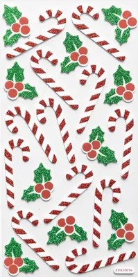 Produktbild von Weihnachtsaufkleber mit Glitzer