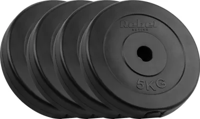 Zdjęcie produktu dla Obciążenie bitumiczne zestaw 4x5kg 20kg otwór 31mm talerz klasyczny REBEL