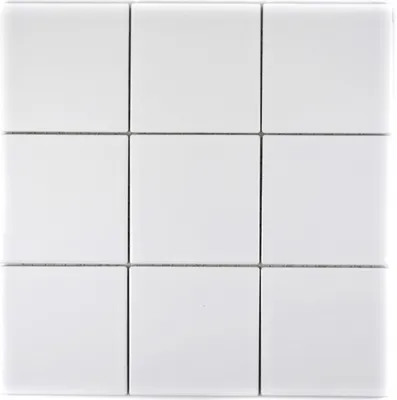 Produktbild von Mosaik Fliese Keramik weiß matt Badewannenverkleidung MOS23-0111_f
