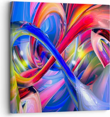 Produktbild von Bild auf Leinwand - Leinwandbild - Abstrakt grafik grafiken farben - 30x30cm - Wand Bild - Wanddeko - Leinwanddruck - Bilder - Kunstdruck - Wanddekoration - Leinwand bilder - Wandkunst - AC30x30-2294