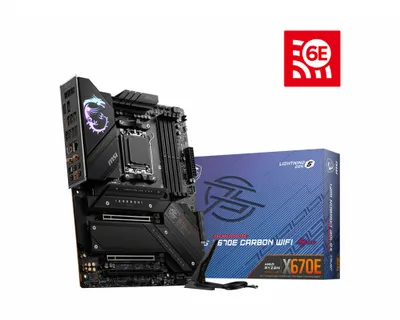 Zdjęcie produktu dla Msi Mb Amd Mpg X670E Carbon Wifi, X670E, Am5, 4Ddr5, 3Pci-Ex16, 4M.2, 6Sata3, 1Usb3.2Gen2X2, 8Usb3.2