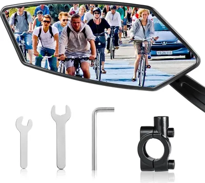 Obrázok produktu pre Coicer zrkadlo na bicykel e-bike 360° otočné sklopné spätné zrkadlo na riadidlách bezpečnostné sklo