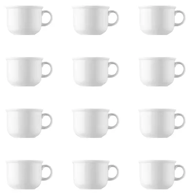 Produktbild von 12 x Kaffee-Obertasse - Trend Weiß - Thomas - 11400-800001-14742 Porzellan Geschirr -