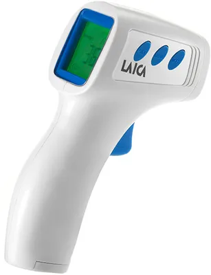 Produktbild von Laica TH1003, Fernwarnehmung, Weiß, Stirn, Tasten, °C, °F, Körpertemperatur, Oberflächentemperatur