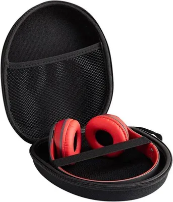 Image de Housse de rangement en nylon pour casque audio | Taille universelle | Compatible avec tous les modèles | Noir