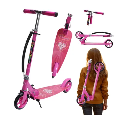 Produktbild von Habib Erwachsenen-Roller Cityroller für Jugendliche | Faltbar & bis 100kg belastbar, Pink