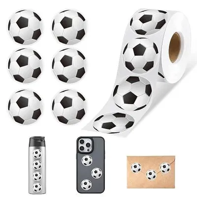 Zdjęcie produktu dla Naklejki piłkarskie dla dzieci samoprzylepne sportowe zestaw 500 szt.