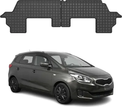 Image de Tapis de Sol pour Kia Carens 2013-2019 Caoutchouc Noir