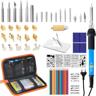 Immagine prodotto di Saldatore set a stilo - 62 pezzi - 60 W - 200 a 450 °C - Temperatura regolabile