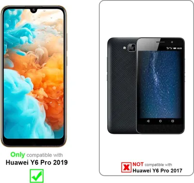 Immagine prodotto di Cadorabo cover per Huawei Y6 PRO 2019 cover protettiva in blu cover protettiva cover per telefono cellulare custodia fiori custodia fiori