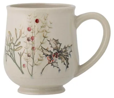 Produktbild von Bloomingville Becher HOLLIE Weihnachtsblumen Winter Tasse Kaffeebecher Teebecher