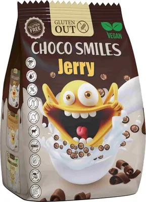 Produktbild von Nerano Choco Smiles Jerry Frühstücksgetreide Glutenfrei Vegan 375g
