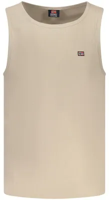 Produktbild von Beiges Herren Tanktop mit Stickerei - Stil von 1963, inspiriert aus Norwegen