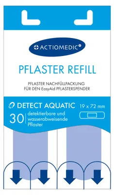 Produktbild von Actiomedic® EASYAID Refill DETECT AQUATIC Pflasterstrips 19 x 72 mm Größe