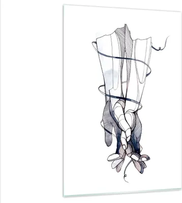 Produktbild von Bilder auf glas - Einteilig - Hände Surrealismus Grafik - 80x120cm - Glasbilder - Wandbilder - Bilder - Wanddekoration aus Glas - Glas Bilder - Wandbild auf Glas - GPA80x120-4447