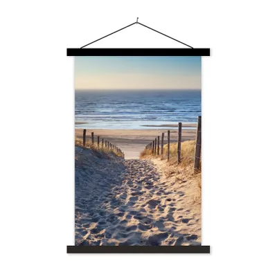 Produktbild von MuchoWow® Textilposter Sand - Strand - Düne - Meer - Sommer 120x180 cm mit schwarzem Rahmen - Fotos