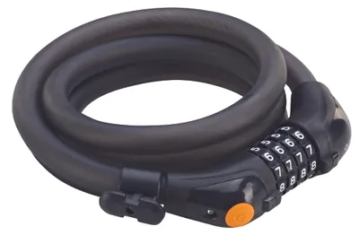 Produktbild von PROPHETE_Zahlen-Spiralkabelschloss mit Halter,  4-Zahlen-Kombination, frei kodierbar, Zahlenwalze mit LED-Beleuchtung, Maße: 1500 mm, Ø 15 mm_6167