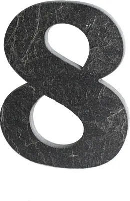 Produktbild von Hausnummer France aus Edelstahl, Holz oder Schiefer (Material: Schiefer, Variante: 8) Material: Schiefer Variante: 8