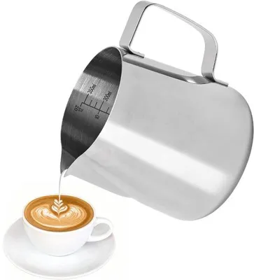 Image de Mousseur à lait 350 ml en acier inoxydable Barista