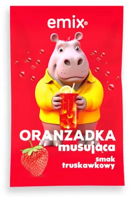 Zdjęcie produktu dla Emix Oranżada o smaku truskawkowym 16 g x 40 sztuk