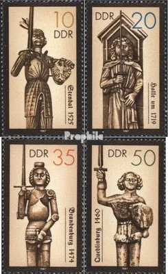 Produktbild von Briefmarken DDR 1987 Mi 3063-3066 (kompl.Ausgabe) postfrisch Historische Denkmale: Rolandsäulen (I)