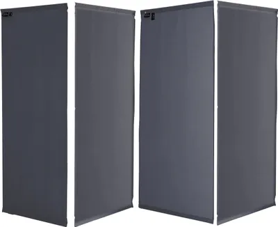Produktbild von Ersatz Bezug Paravent 4 Teilig 165 x 220 cm Raumteiler Trennwand Sichtschutz Bespannung Grau