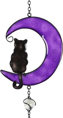 Image de Gong éolien suspendu - Décoration Chat Sur La Lune
