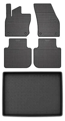 Obrázok produktu pre Gumové autokoberce SolidPRO + vaňa kufra pre: Volkswagen Tayron 2025- nastaviteľná podlaha dole 5 ks