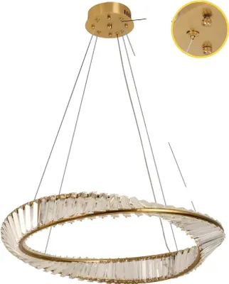 Zdjęcie produktu dla Nowoczesna lampa wisząca, regulowana wysokość, dwukolorowe oświetlenie, 60 cm, 3 kolory do zmiany