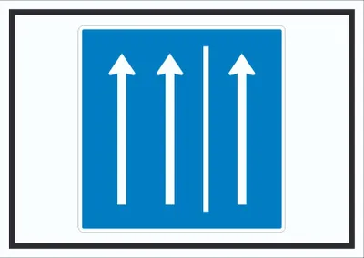 Produktbild von Schild Seitenstreifen befahren Symbol A5 (148x210mm)