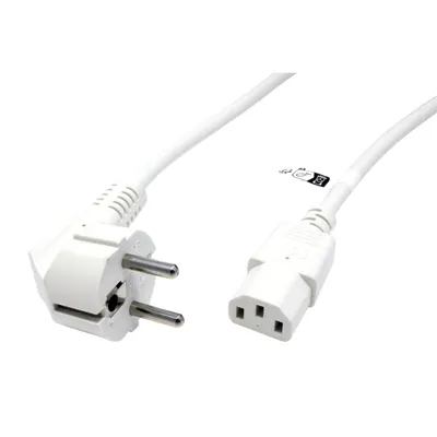 Obrázek produktu pro ROLINE-GREEN Kabel síťový, CEE 7/7(M) - IEC320 C13, LSOH, 0,8m, bílý (19.44.1005)