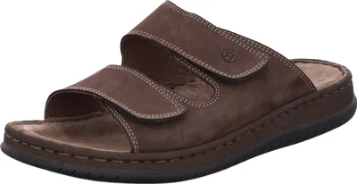 Produktbild von Rohde Herren Pantoletten Leder Clogs Klettverschluss Alassio 6241, Größe:47 EU, Farbe:Braun