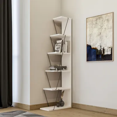 Obrázok produktu pre Skye Decor, Tlos - White, nástenné police, biela, melamínová drevotrieska, 50 x 150 x 22 cm