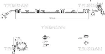Produktbild von TRISCAN 8516 29015 Servoleitung für AUDI A6 Avant (4F5, C6) von Hydraulikpumpe nach Lenkgetriebe