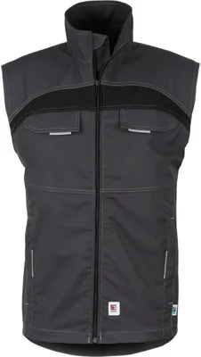 Produktbild von beb HANDWERK Herren Weste FLEX  Polyestermix Grau/Schwarz 60