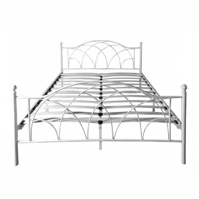Obrázek produktu pro Lotti kovový postelový rám s roštem jako dárek, ve více rozměrech a barvách - bílý 160x200 cm