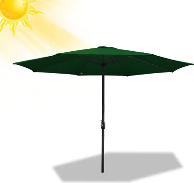 Image de Jopassy 2,7 m Parasol UV40+ Inclinable Protection solaire Parasol de jardin Parasol de plage, vert