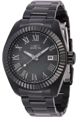 Produktbild von Invicta Angel 44277 Damenuhr - Quarzwerk - Edelstahl mit schwarzem Zifferblatt - 40 mm