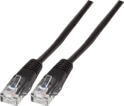 Produktbild von EFB Modularkabel RJ45 (8/4)-RJ45 (8/4),vergossen,schwarz,3m