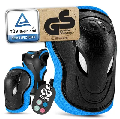 Image de Inliner Schoner Kinder Set avec GS [6pc] genouillères enfants protecteurs pour le skateboard, inliner enfants équipement de protection 99FLIPS