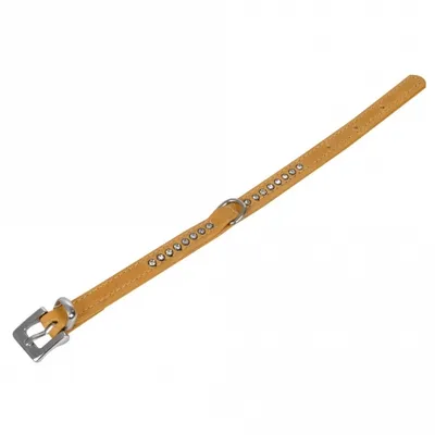 Produktbild von Karlie Buffalo Strass-Halsband - Hellbraun - 1-reihig, 24cm/10mm