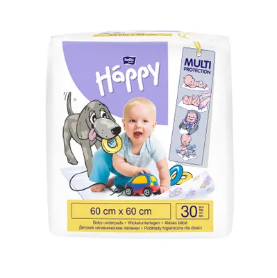Productafbeelding van BELLA HAPPY Kinderonderleggers, 60 x 60 cm (30 stuks)