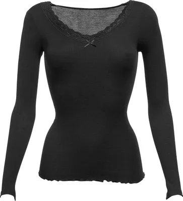 Produktbild von Nina von C. Damen-Unterhemd, langarm schwarz 44