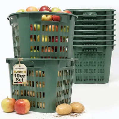 Produktbild von Erntekorb Gartenkorb, Grün, 25 Liter,10 Stück