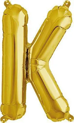 Produktbild von Folienballon Buchstabe K in Gold, 36 cm, für Geburtstag, Hochzeit und Party Dekoration