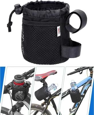 Obrázek produktu pro Držák nápojů na kolo černý, držák na láhev na vodu pro kočárky, MTB, skládací