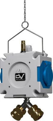 Produktbild von Energiewürfel Stromverteiler mDV 2x230V/16A für Druckluft 8mm Doktorvolt 2749