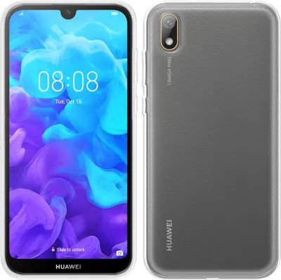 Image de cofi1453® Housse silicone Basic compatible avec HUAWEI Y5 2019 Case TPU Soft Handy Cover Protection Transparent
