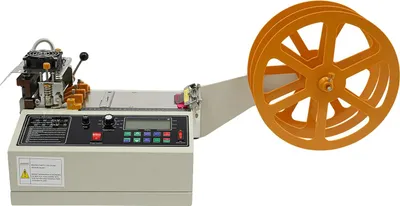Image de Machine à couper les sangles, fonctionnement à grande vitesse, coupe de précision, BLANC